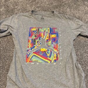 Jordan Gray Kids Short Sleeve Tee with Colorful Graphic